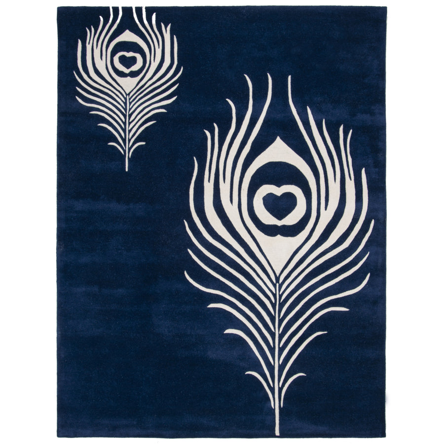 SAFAVIEH Soho Collection SOH704D Handmade Navy/Ivory Rug Image 1