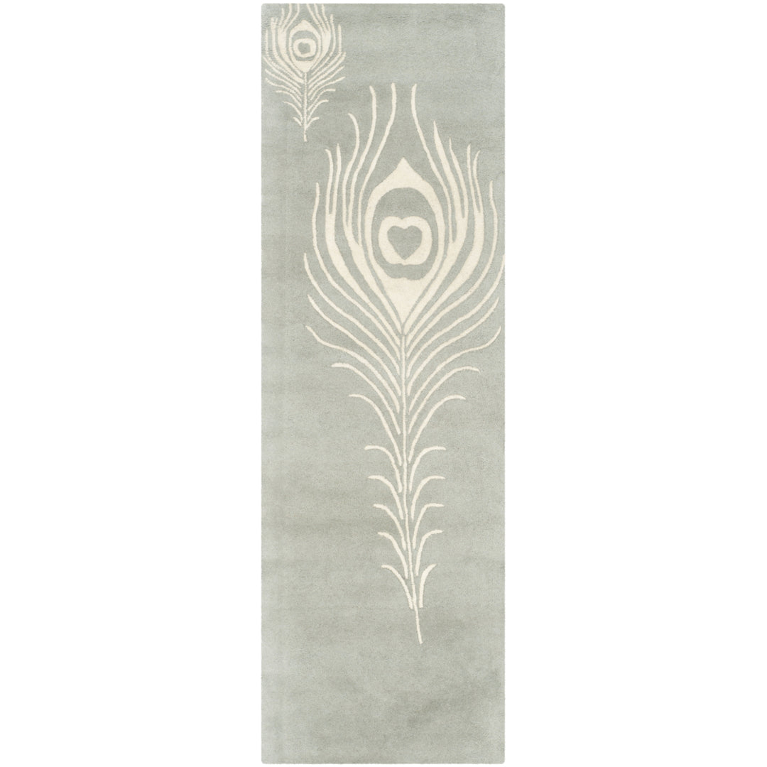 SAFAVIEH Soho Collection SOH704C Handmade Grey/Ivory Rug Image 5