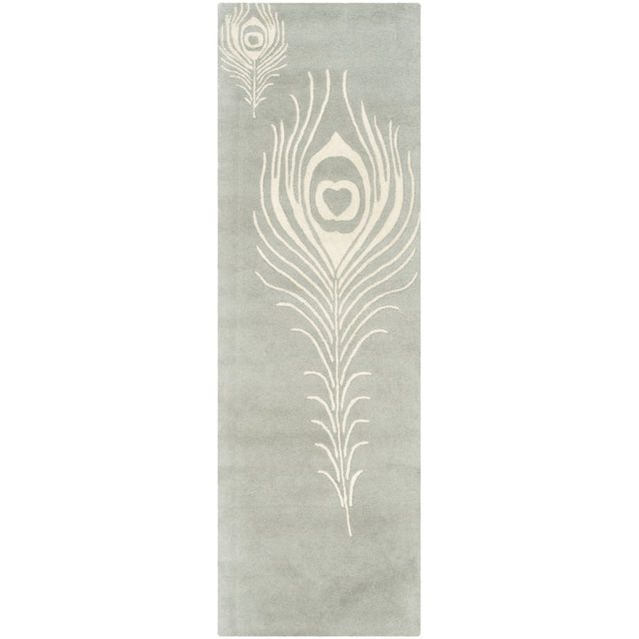 SAFAVIEH Soho Collection SOH704C Handmade Grey/Ivory Rug Image 5