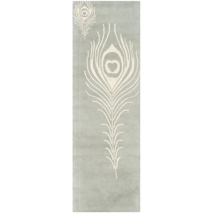 SAFAVIEH Soho Collection SOH704C Handmade Grey/Ivory Rug Image 1