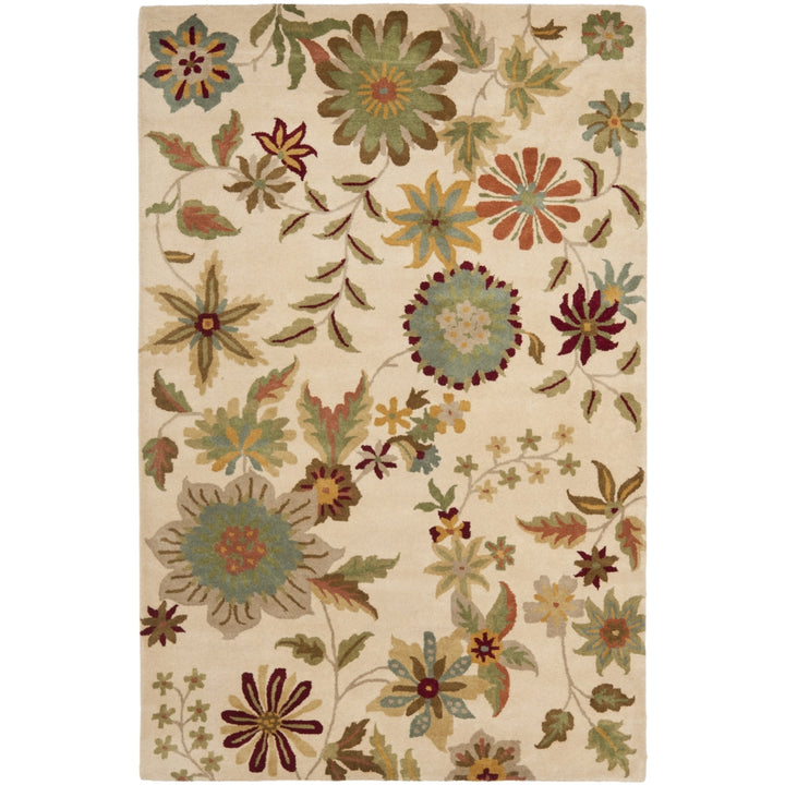 SAFAVIEH Soho Collection SOH702A Handmade Ivory/Sage Rug Image 9