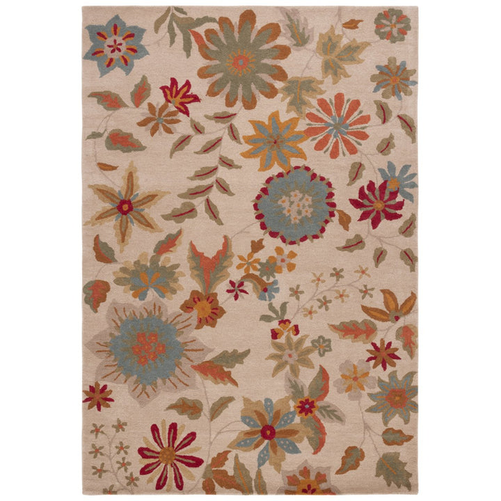 SAFAVIEH Soho Collection SOH702A Handmade Ivory/Sage Rug Image 1