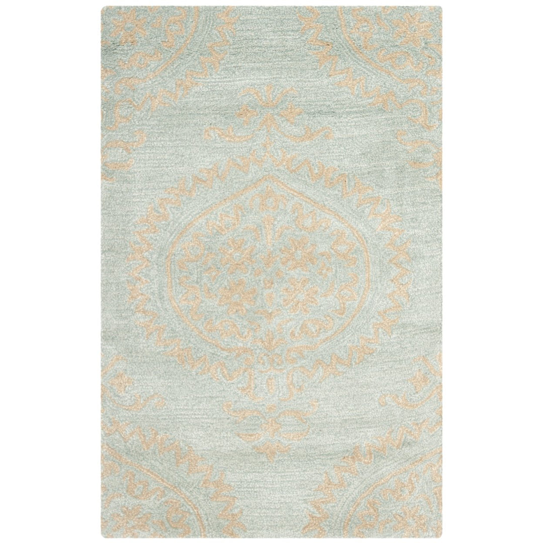 SAFAVIEH Soho Collection SOH703A Handmade Blue/Beige Rug Image 1