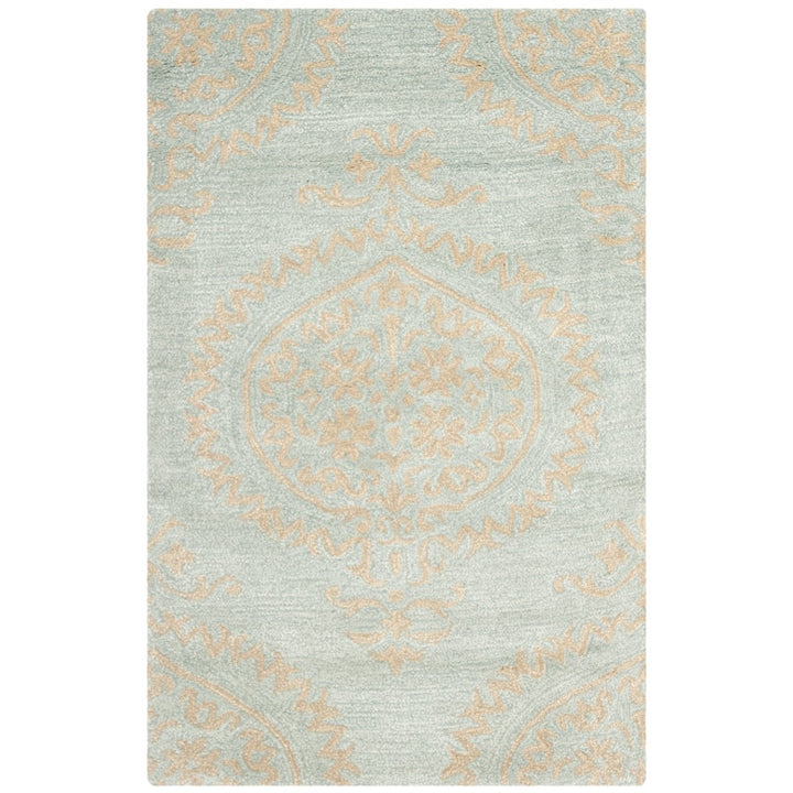 SAFAVIEH Soho Collection SOH703A Handmade Blue/Beige Rug Image 1