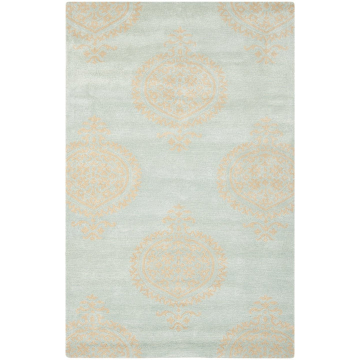 SAFAVIEH Soho Collection SOH703A Handmade Blue/Beige Rug Image 1