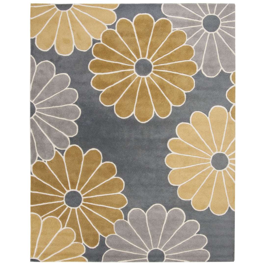 SAFAVIEH Soho SOH705A Handmade Grey / Yellow Rug Image 1