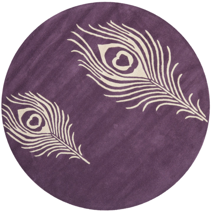 SAFAVIEH Soho SOH704A Handmade Purple / Ivory Rug Image 4