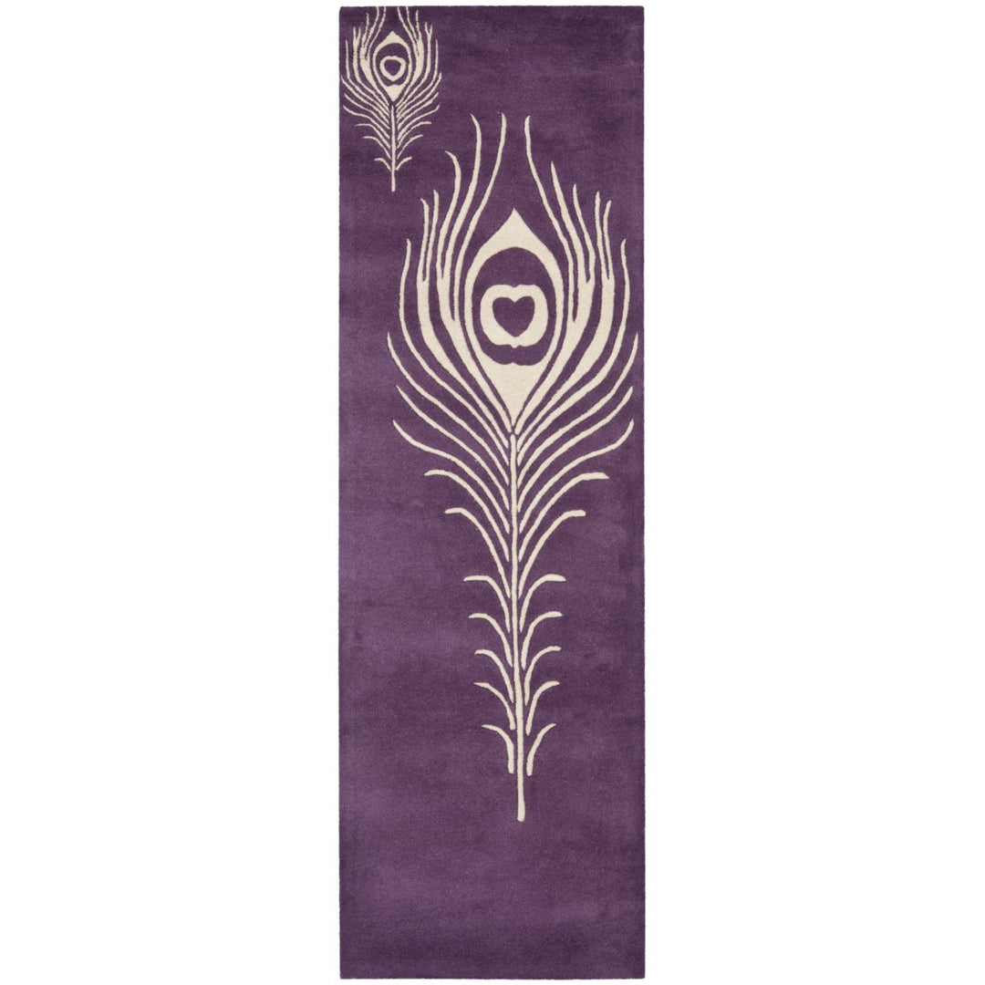 SAFAVIEH Soho SOH704A Handmade Purple / Ivory Rug Image 1