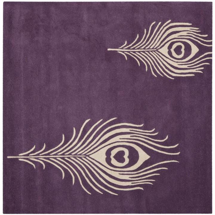 SAFAVIEH Soho SOH704A Handmade Purple / Ivory Rug Image 1