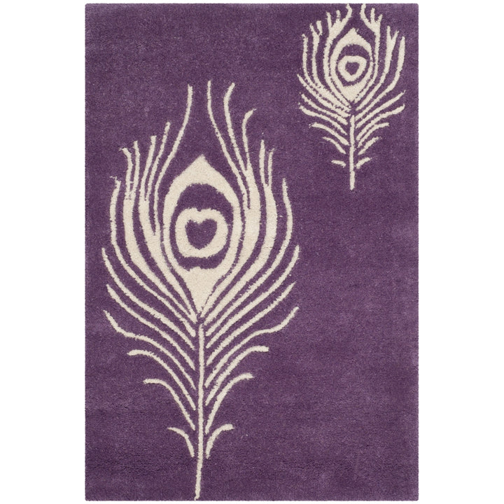 SAFAVIEH Soho SOH704A Handmade Purple / Ivory Rug Image 8