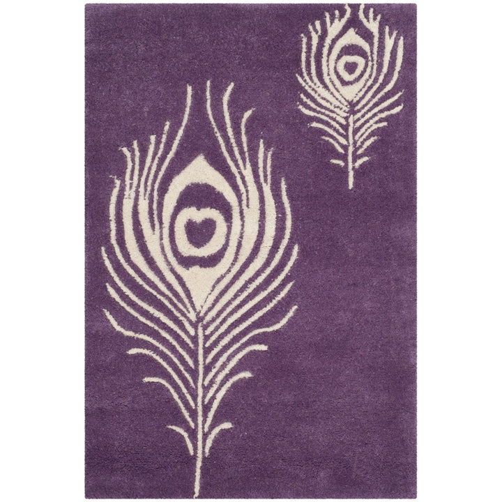 SAFAVIEH Soho SOH704A Handmade Purple / Ivory Rug Image 1