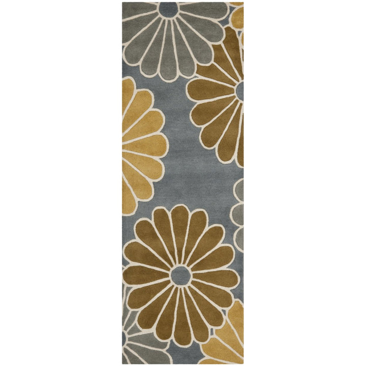 SAFAVIEH Soho SOH705A Handmade Grey / Yellow Rug Image 5