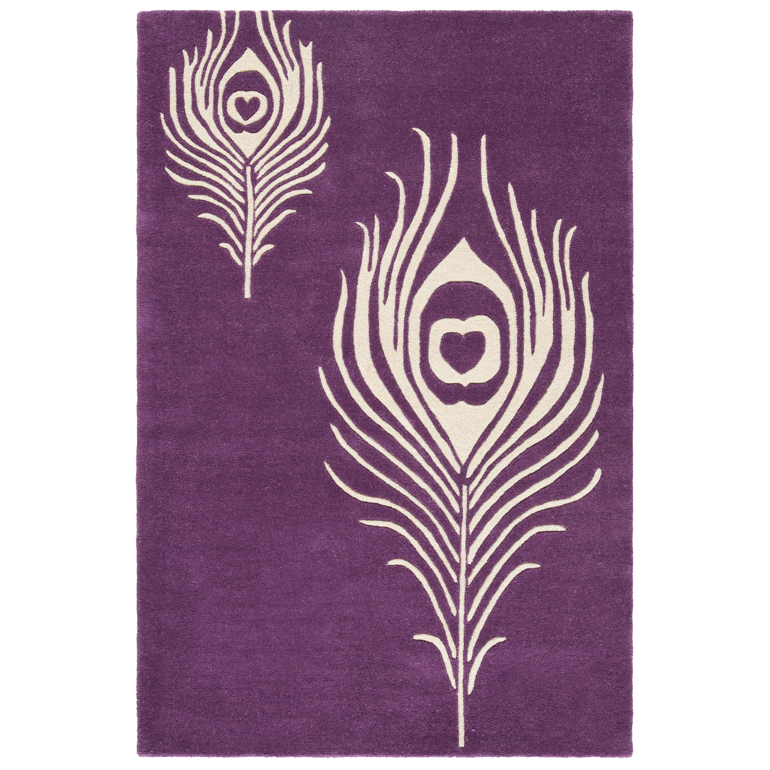 SAFAVIEH Soho SOH704A Handmade Purple / Ivory Rug Image 9