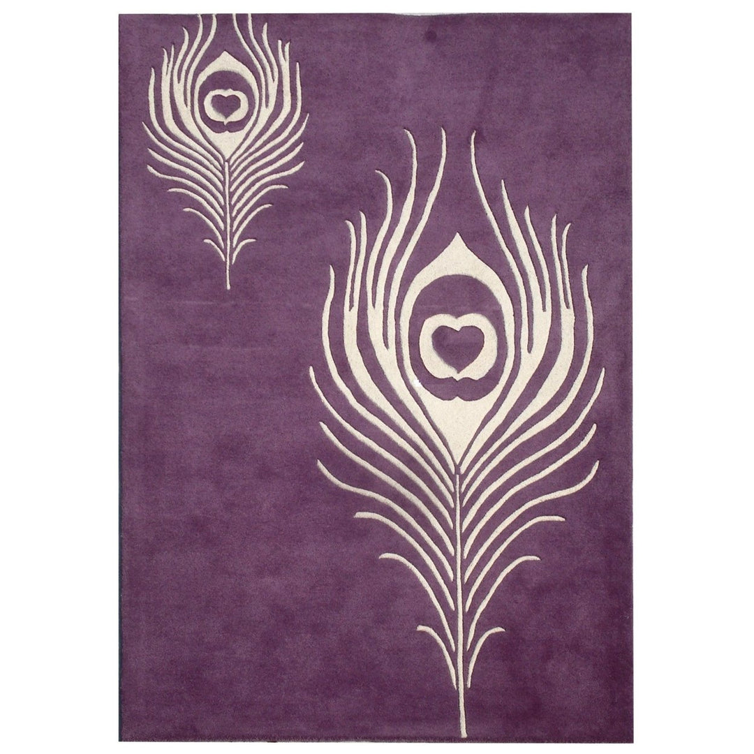 SAFAVIEH Soho SOH704A Handmade Purple / Ivory Rug Image 10