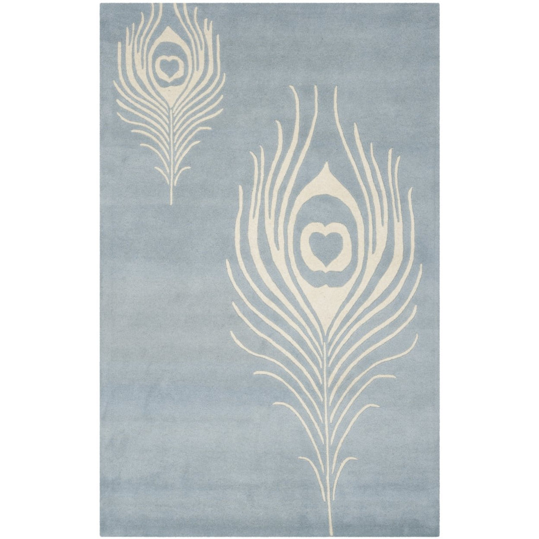 SAFAVIEH Soho SOH704B Handmade Light Blue / Ivory Rug Image 1