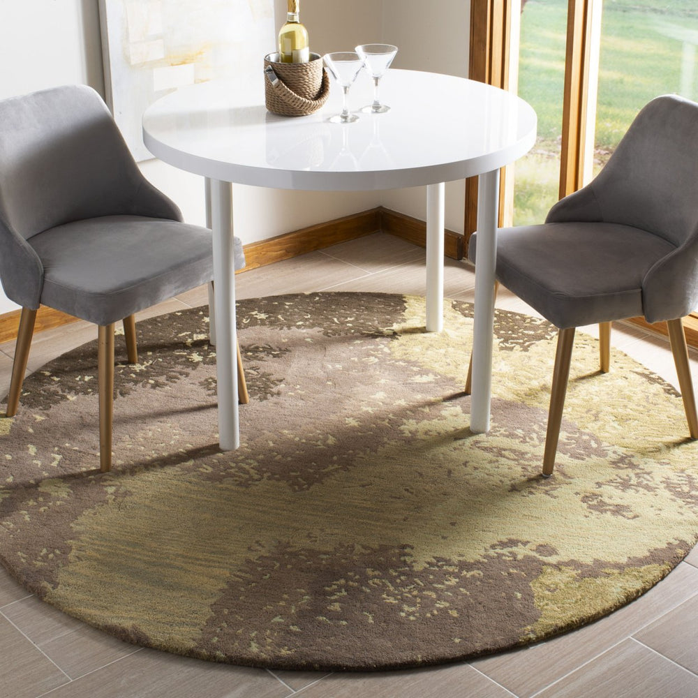 SAFAVIEH Soho Collection SOH706A Handmade Sage/Multi Rug Image 2