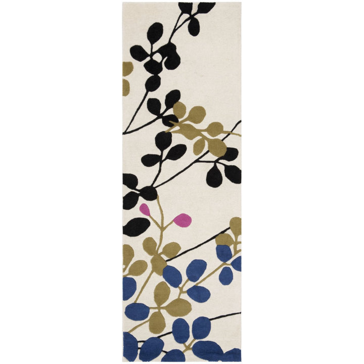 SAFAVIEH Soho SOH710A Handmade Ivory / Multi Rug Image 4