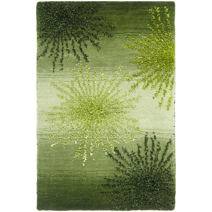 SAFAVIEH Soho SOH712G Handmade Green / Multi Rug Image 1