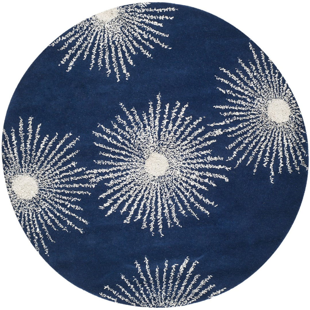 SAFAVIEH Soho SOH712M Handmade Dark Blue / Ivory Rug Image 1