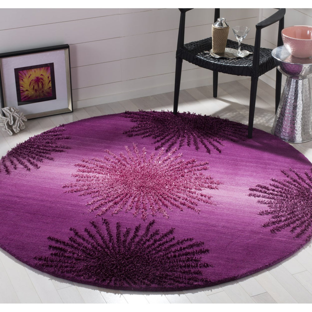 SAFAVIEH Soho Collection SOH712Q Handmade Purple Rug Image 2