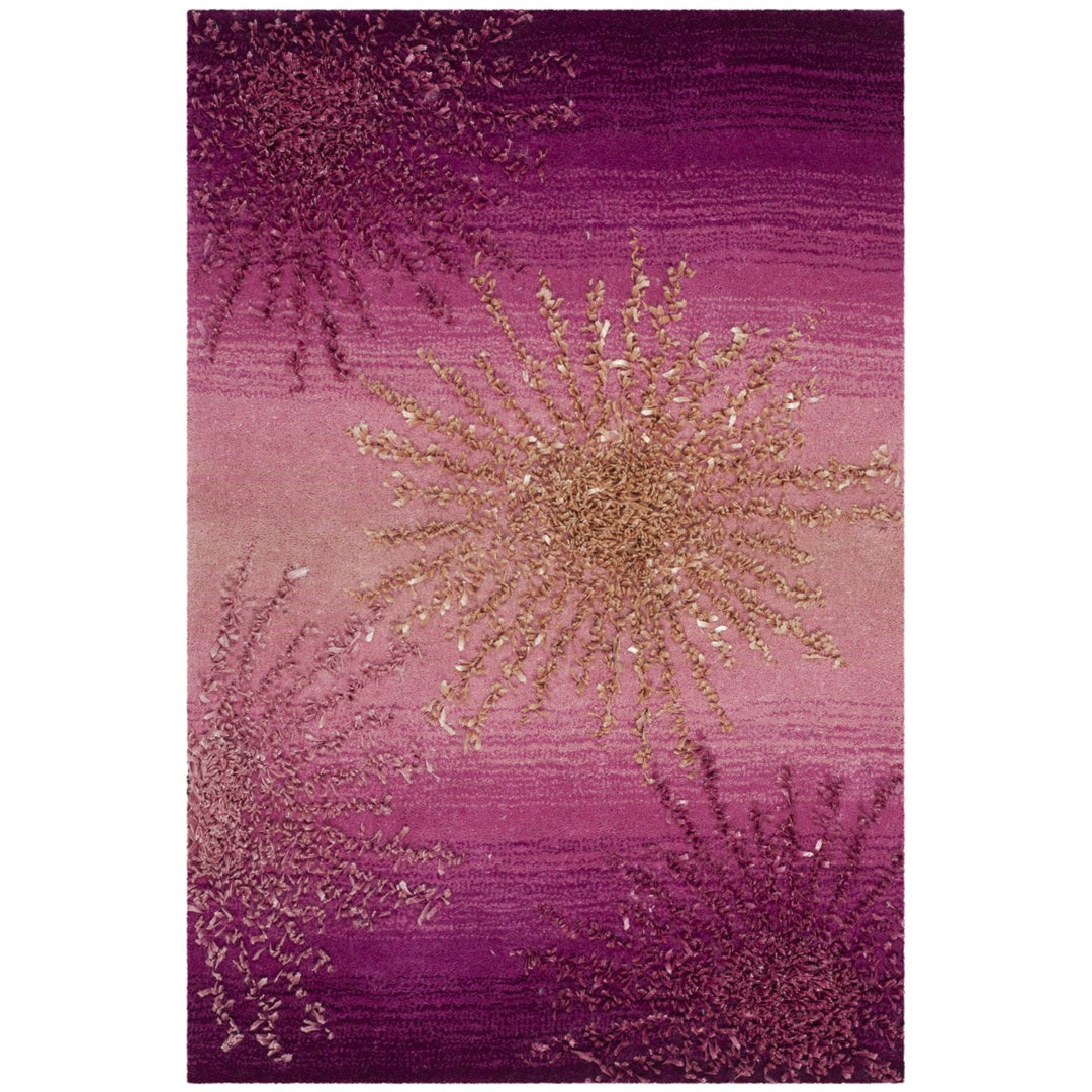 SAFAVIEH Soho Collection SOH712N Handmade Pink Rug Image 1