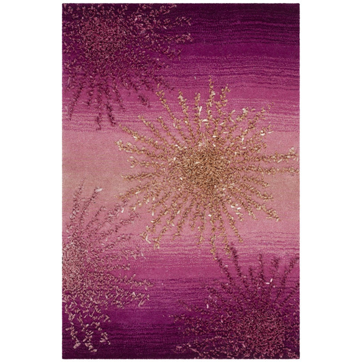 SAFAVIEH Soho Collection SOH712N Handmade Pink Rug Image 1