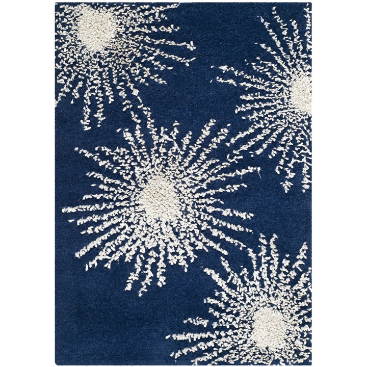 SAFAVIEH Soho SOH712M Handmade Dark Blue / Ivory Rug Image 1