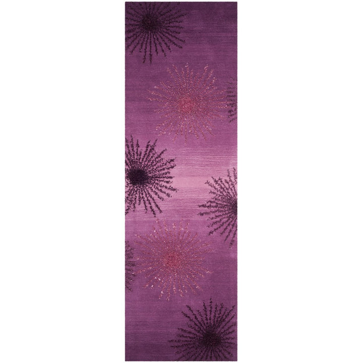 SAFAVIEH Soho Collection SOH712Q Handmade Purple Rug Image 1