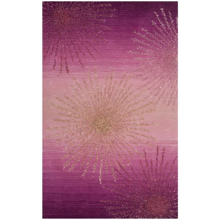 SAFAVIEH Soho Collection SOH712N Handmade Pink Rug Image 1