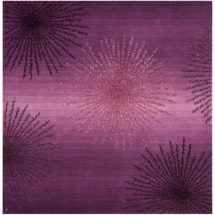 SAFAVIEH Soho Collection SOH712Q Handmade Purple Rug Image 1