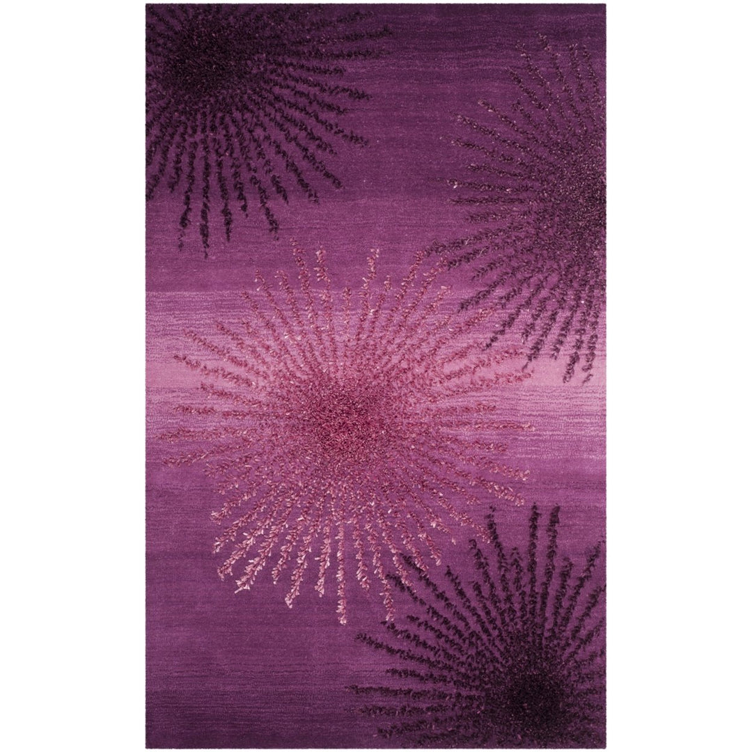 SAFAVIEH Soho Collection SOH712Q Handmade Purple Rug Image 9