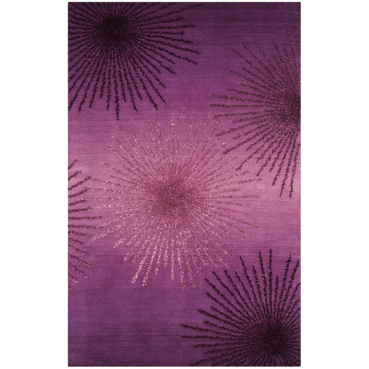 SAFAVIEH Soho Collection SOH712Q Handmade Purple Rug Image 1
