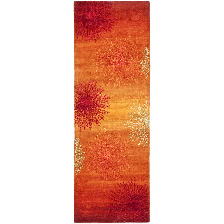 SAFAVIEH Soho Collection SOH712R Handmade Rust/Multi Rug Image 1