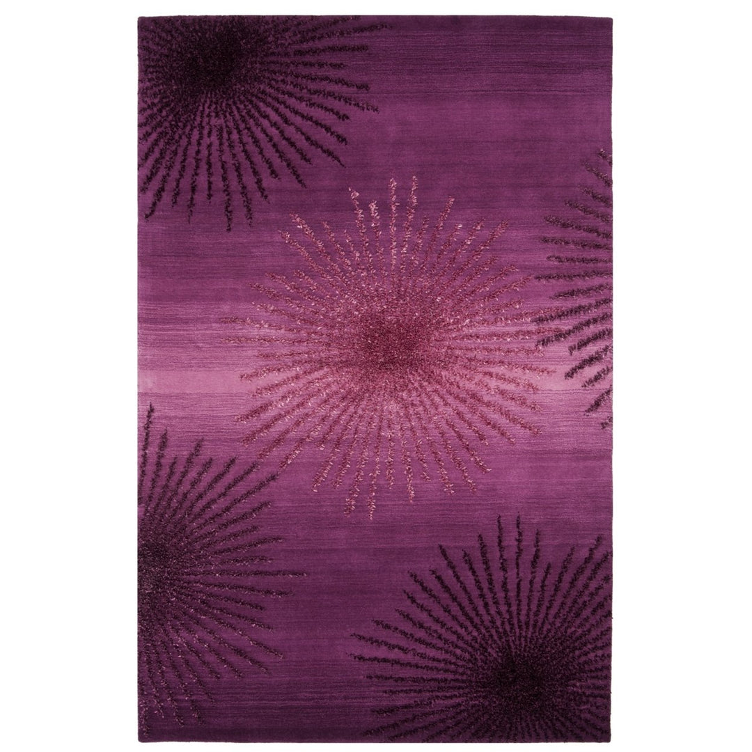 SAFAVIEH Soho Collection SOH712Q Handmade Purple Rug Image 1