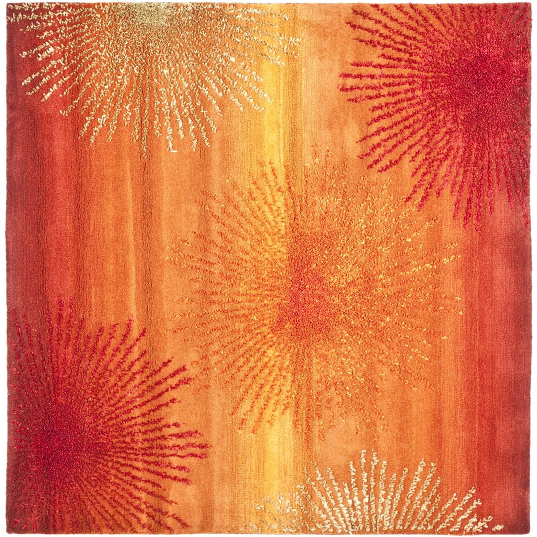 SAFAVIEH Soho Collection SOH712R Handmade Rust/Multi Rug Image 1