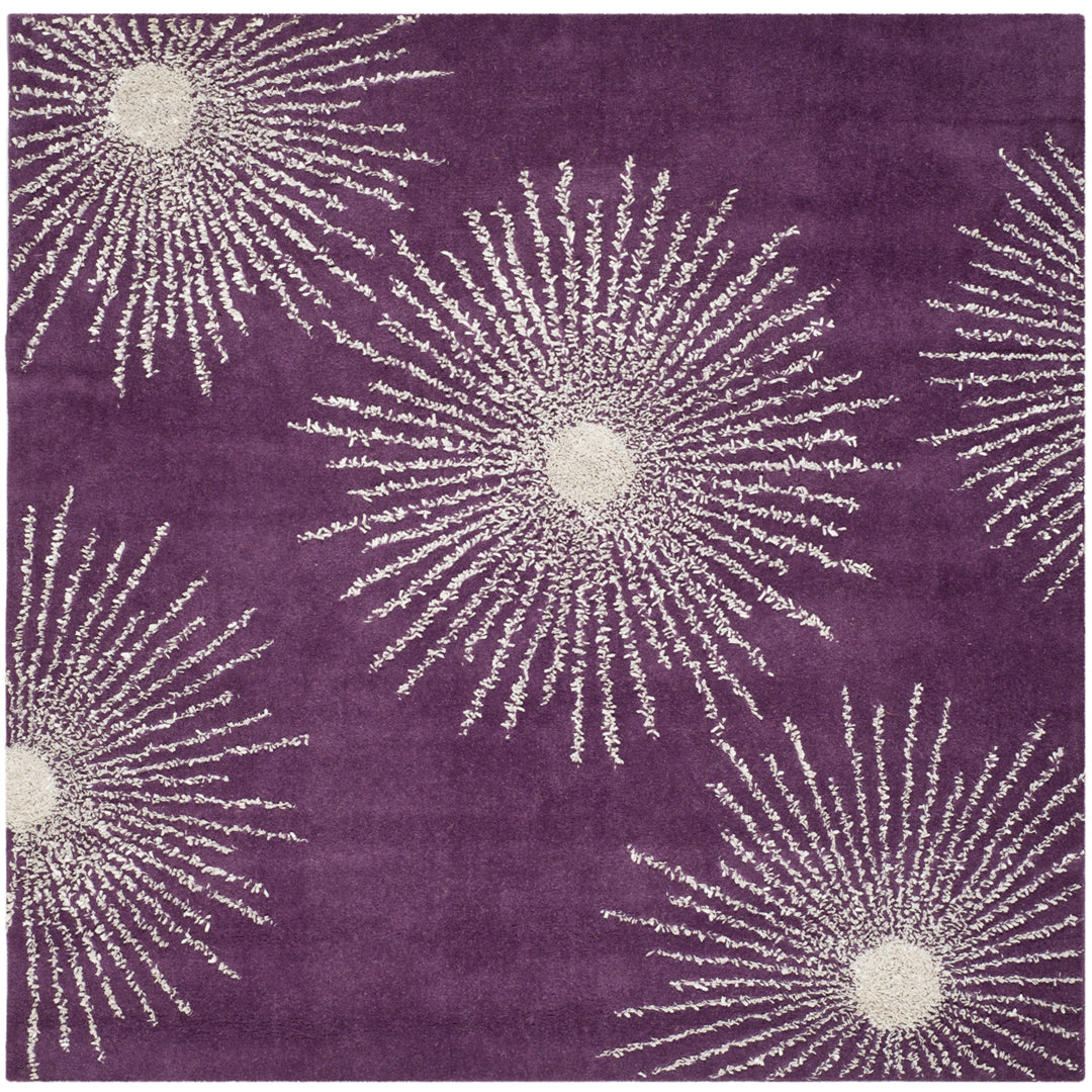 SAFAVIEH Soho SOH712P Handmade Purple / Ivory Rug Image 6