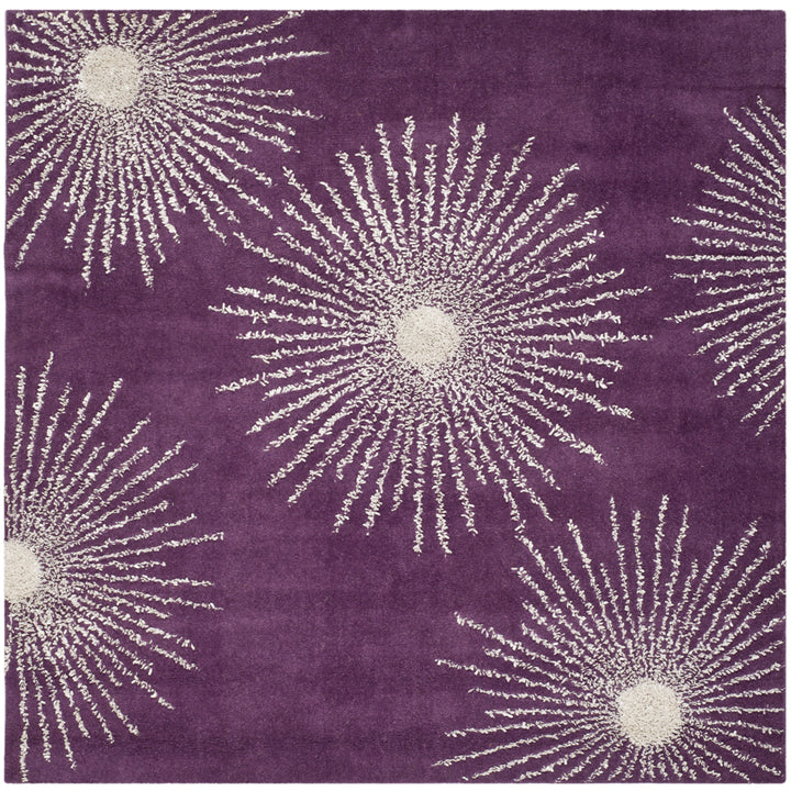 SAFAVIEH Soho SOH712P Handmade Purple / Ivory Rug Image 6