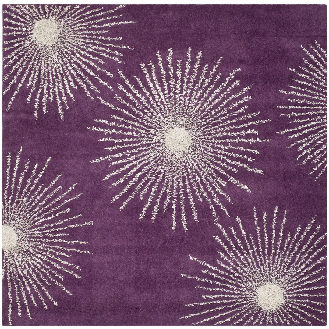 SAFAVIEH Soho SOH712P Handmade Purple / Ivory Rug Image 1