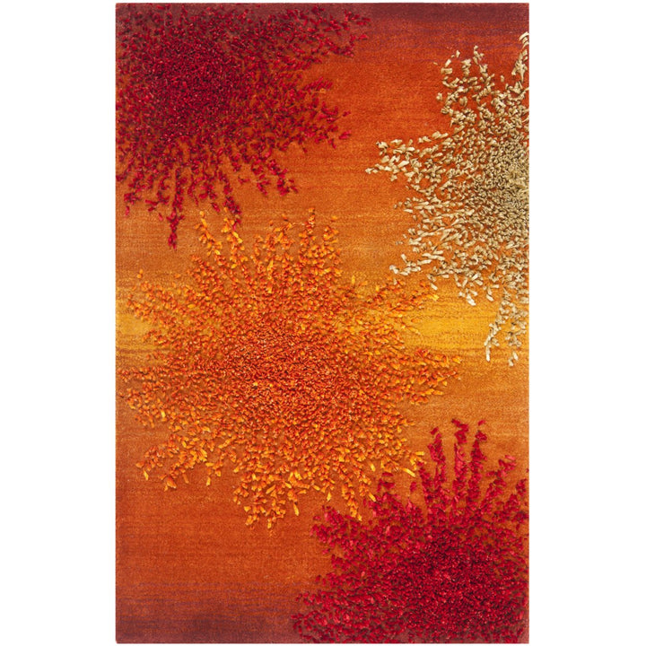 SAFAVIEH Soho Collection SOH712R Handmade Rust/Multi Rug Image 1