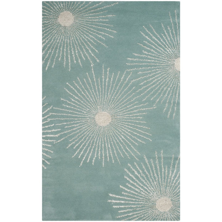 SAFAVIEH Soho SOH712T Handmade Light Teal / Multi Rug Image 1