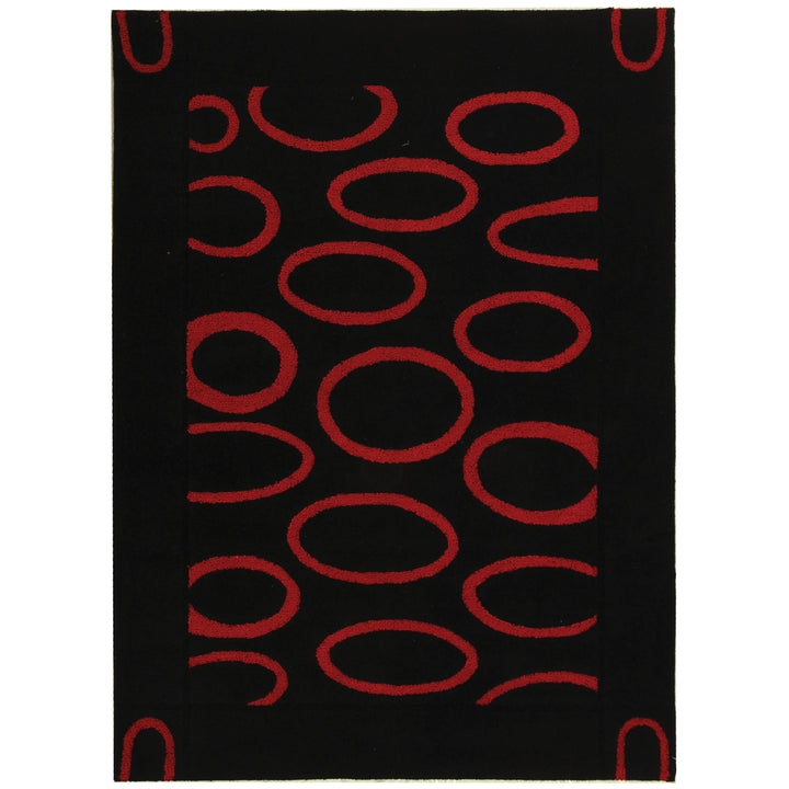 SAFAVIEH Soho Collection SOH714B Handmade Black / Red Rug Image 1