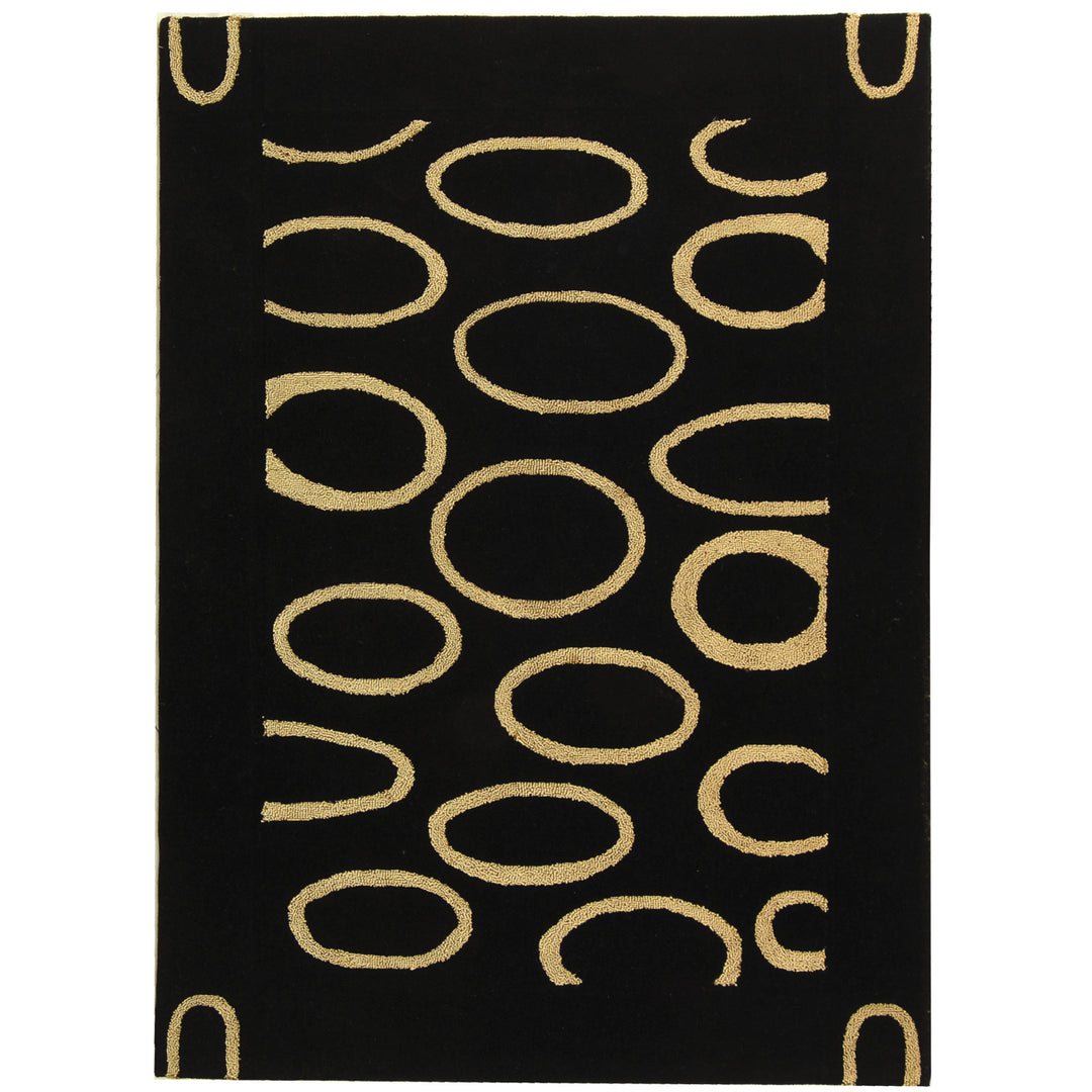 SAFAVIEH Soho SOH714A Handmade Black / Ivory Rug Image 7