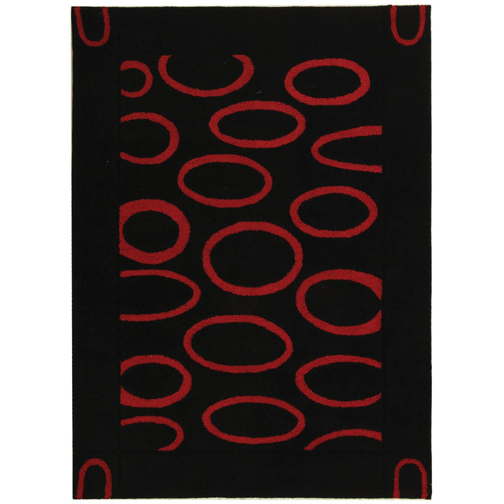 SAFAVIEH Soho Collection SOH714B Handmade Black / Red Rug Image 8