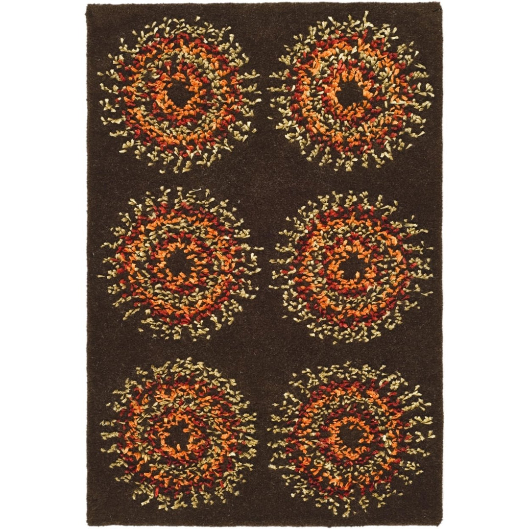 SAFAVIEH Soho Collection SOH719B Handmade Brown/Gold Rug Image 1