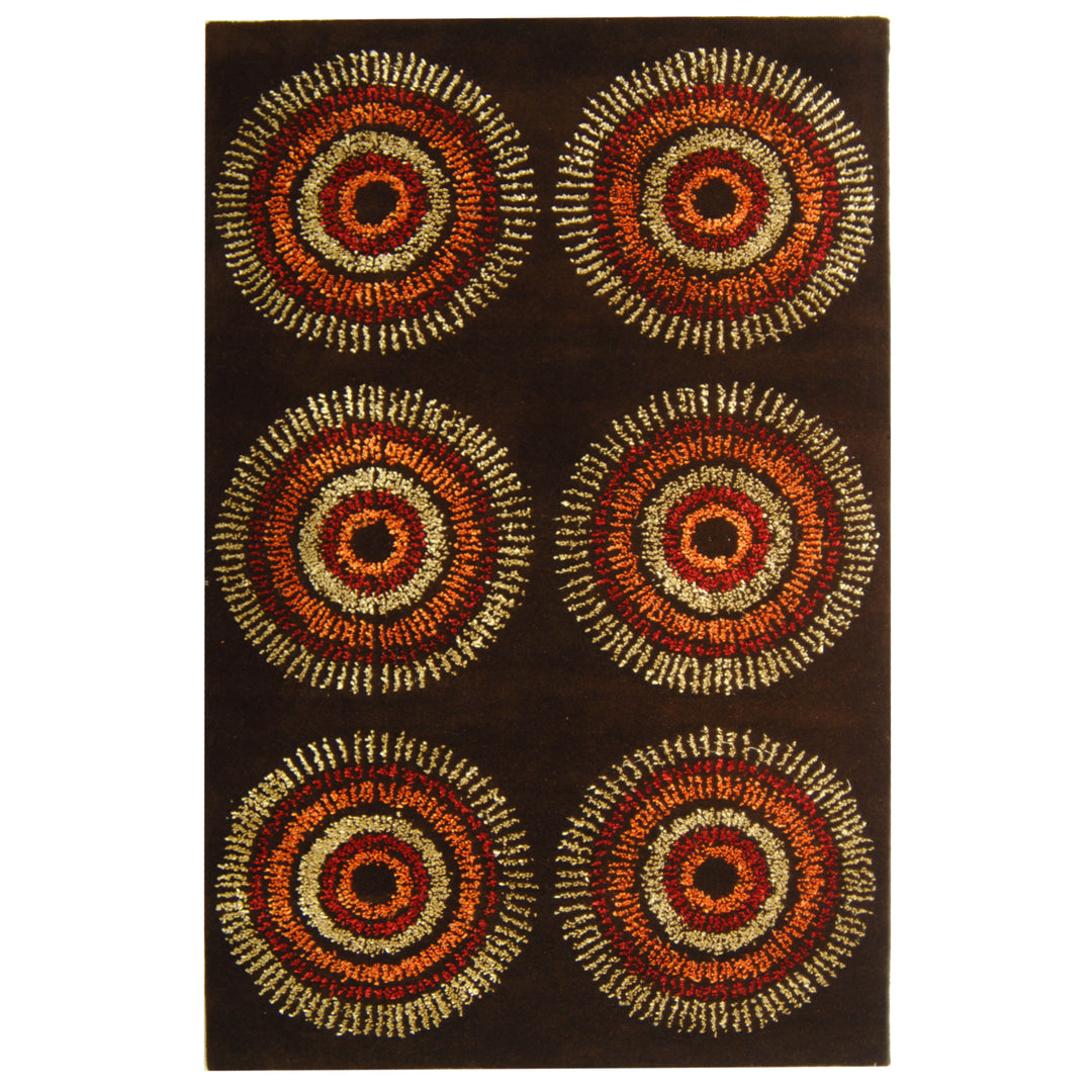 SAFAVIEH Soho Collection SOH719B Handmade Brown/Gold Rug Image 8