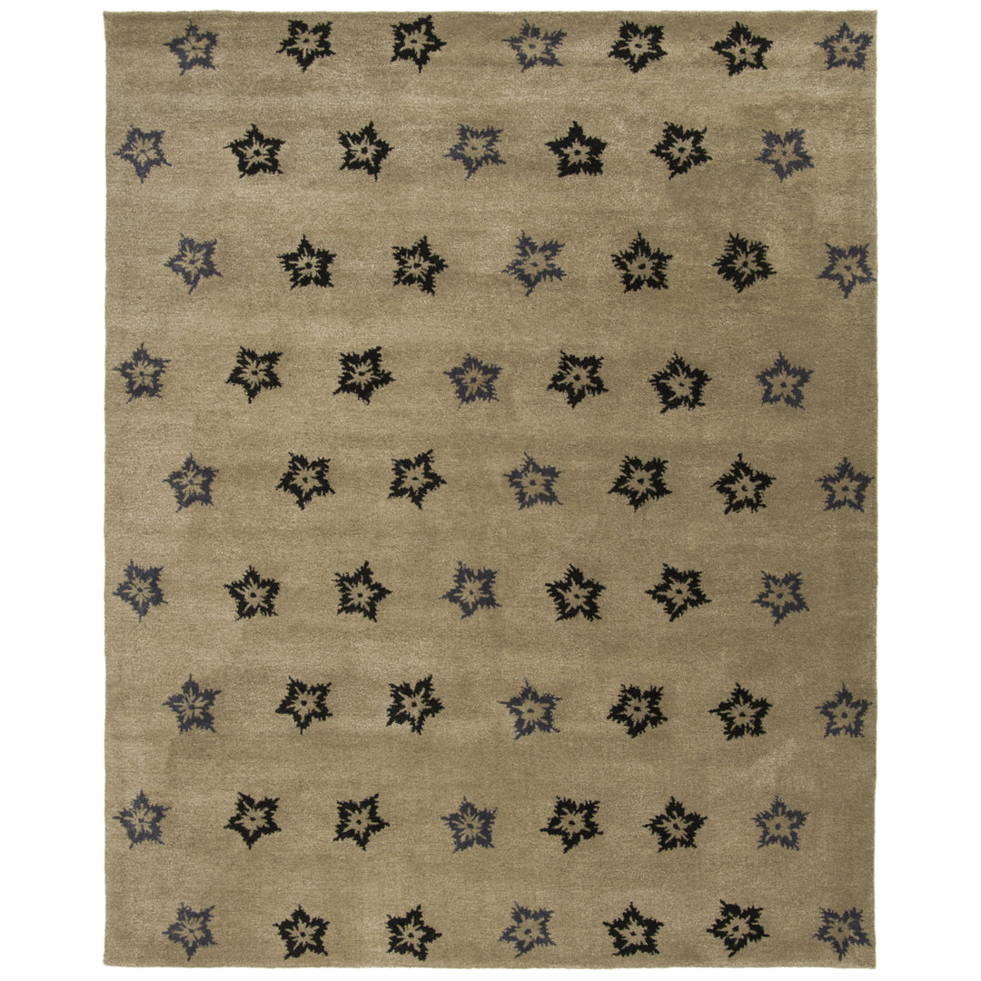 SAFAVIEH Soho Collection SOH720A Handmade Sage/Black Rug Image 1