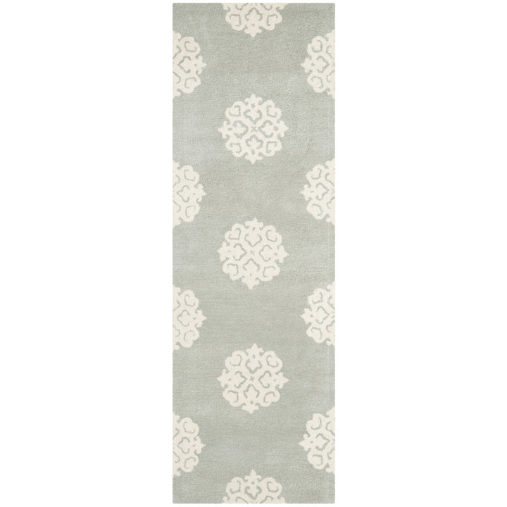 SAFAVIEH Soho Collection SOH724C Handmade Grey/Ivory Rug Image 1