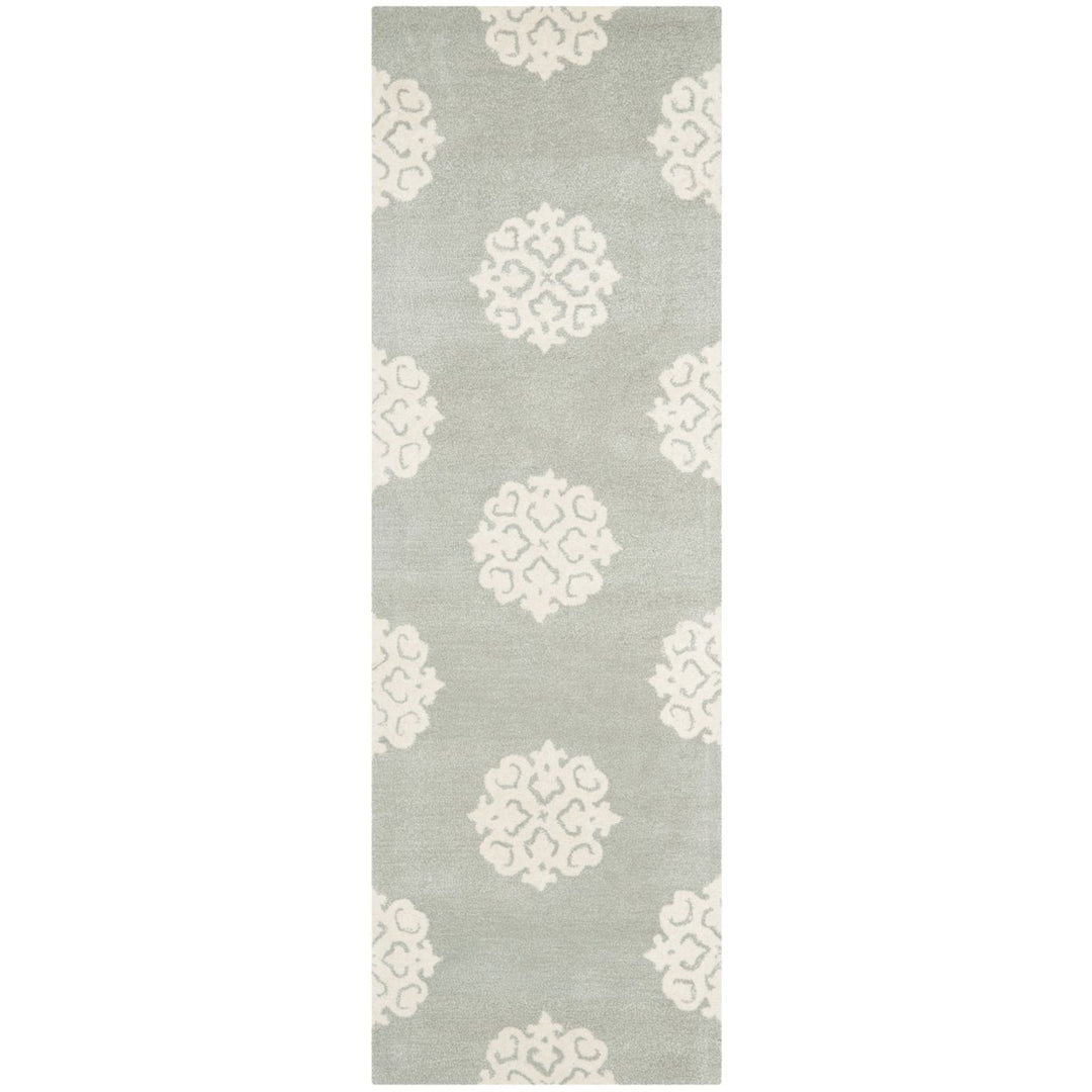 SAFAVIEH Soho Collection SOH724C Handmade Grey/Ivory Rug Image 1