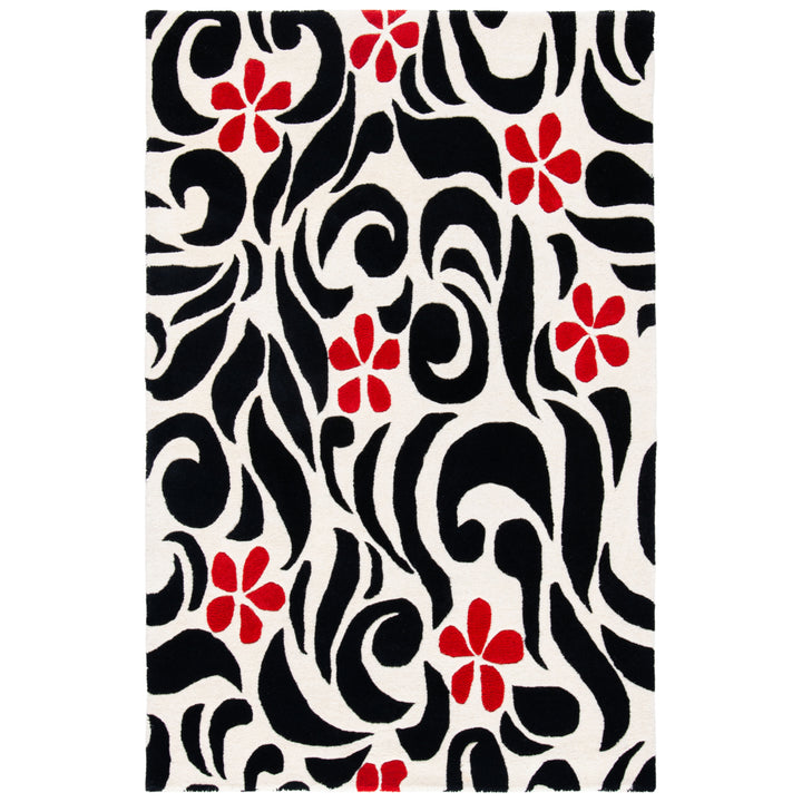 SAFAVIEH Soho SOH725A Handmade Ivory / Black Rug Image 8