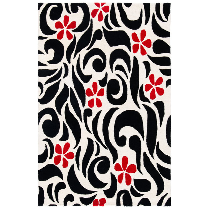 SAFAVIEH Soho SOH725A Handmade Ivory / Black Rug Image 1